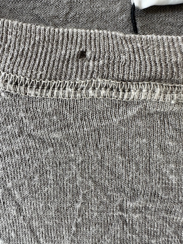ISSEY MIYAKE - 1990s LOOSE FIT CREW NECK CRINKLED LONG SLEEVE TOP