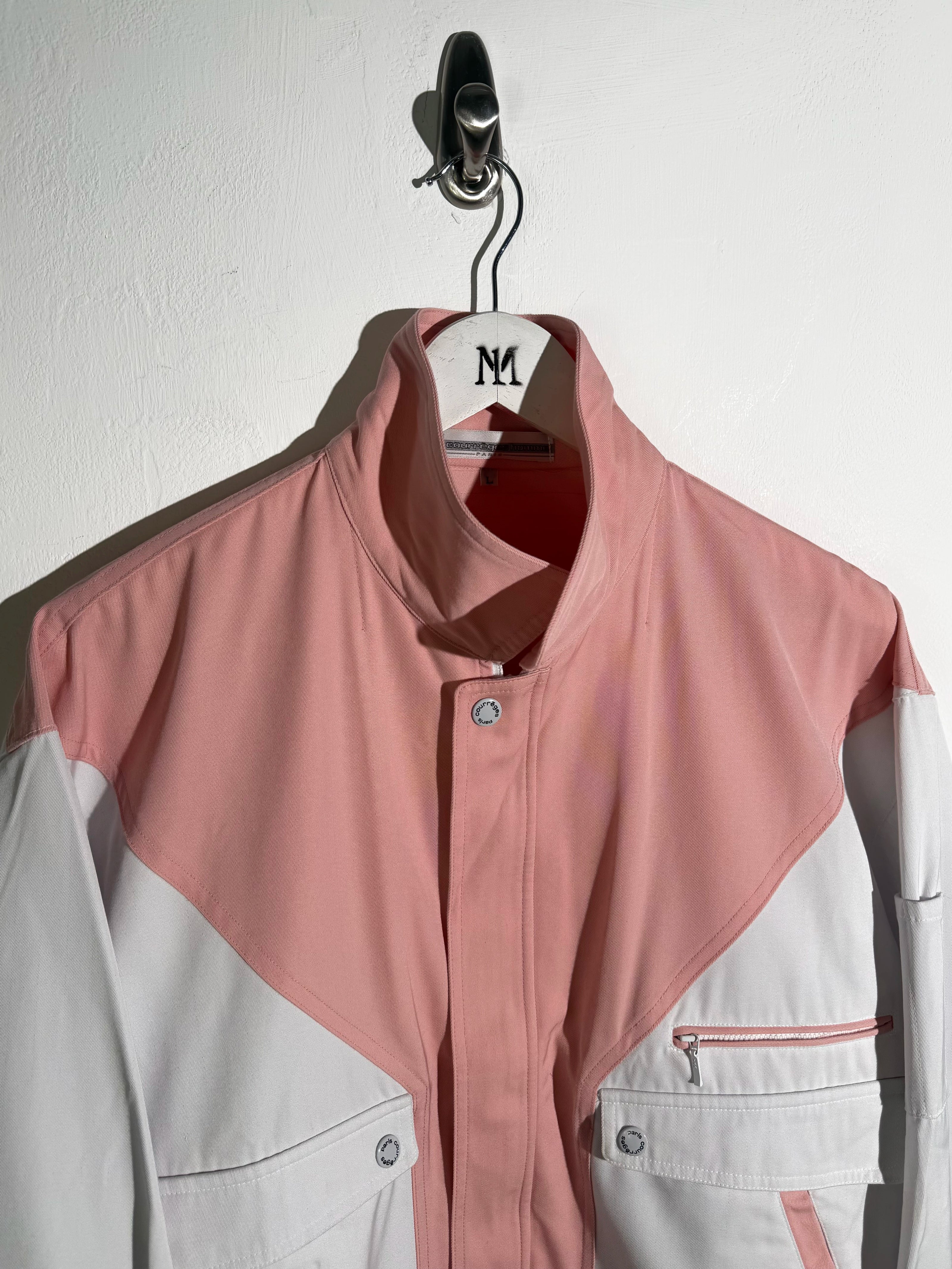 COURRÈGES - 1980s COLOUR BLOCK BOMBER JACKET