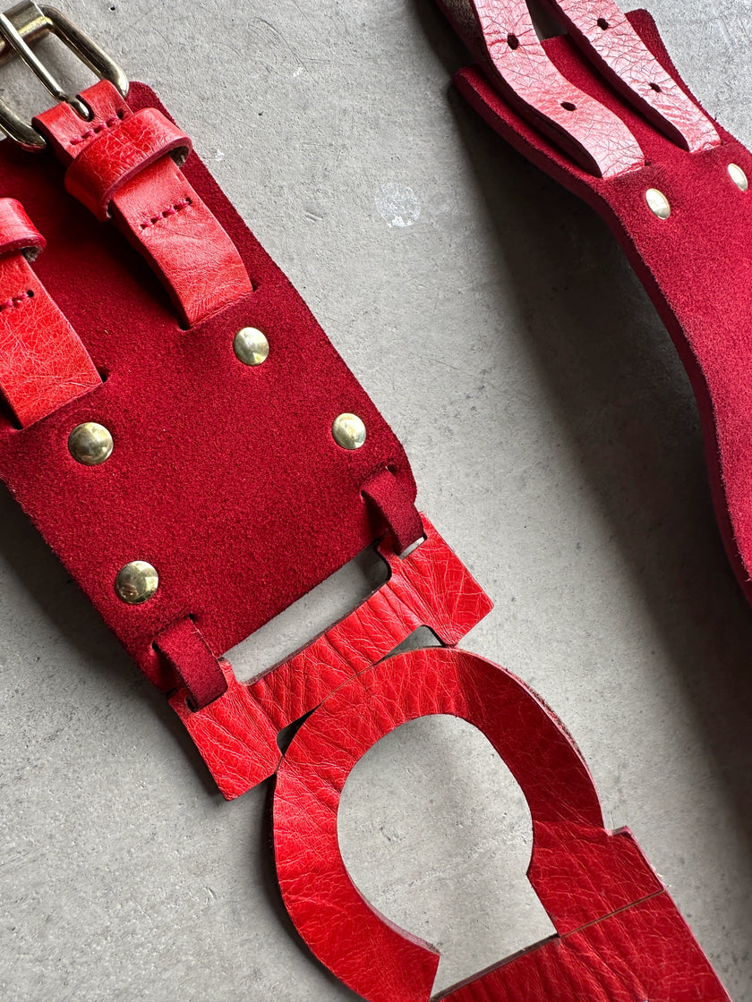 ICE ICEBERG - 2000s LEATHER BELT