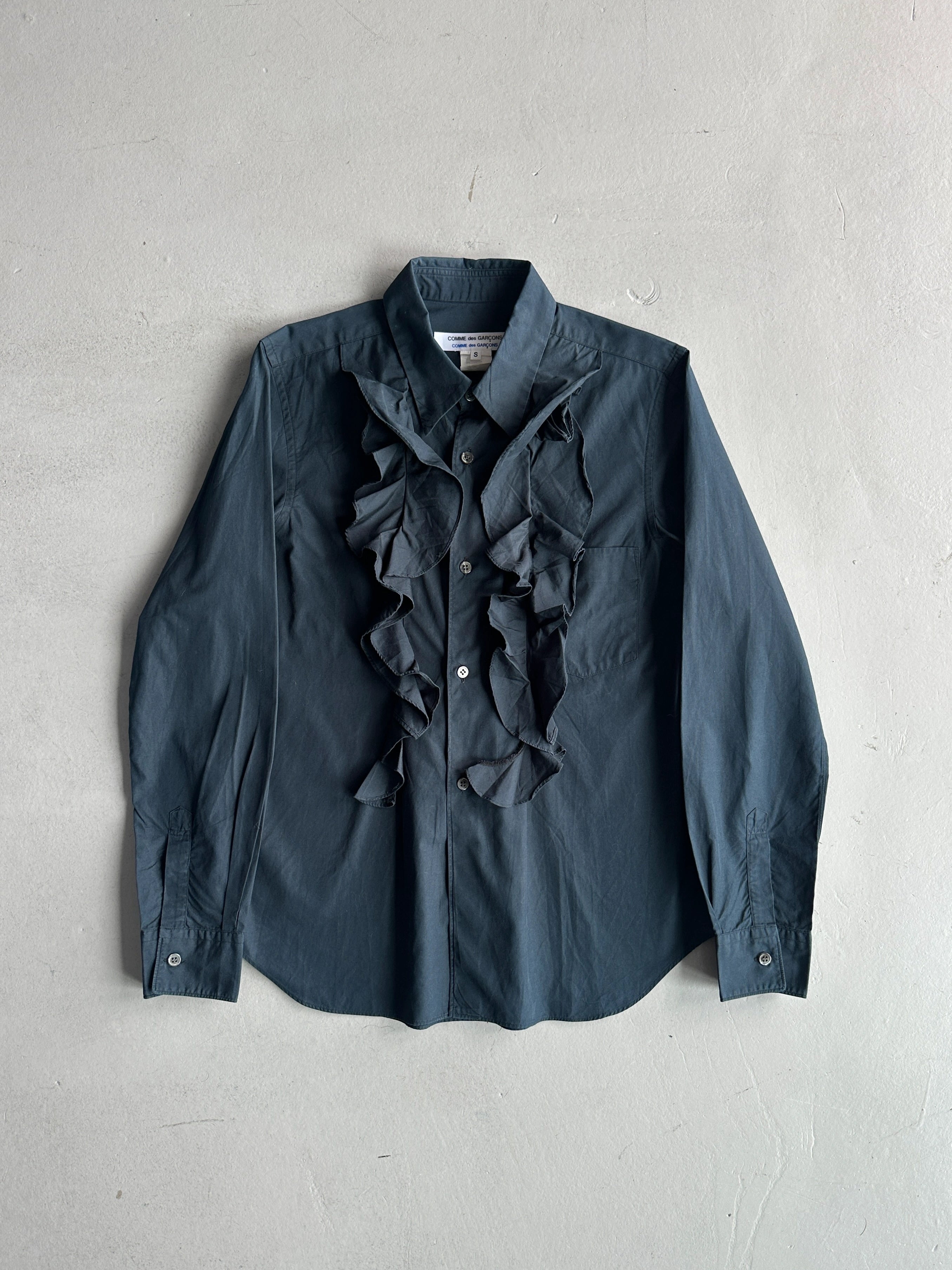 COMME DES GARÇONS - S/S 1999 RUFFLE FRONT LONG SLEEVE SHIRT