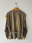 ITALIAN LABEL - 1980s LAYERED SUEDE JACKET WITH BELTED WAIST