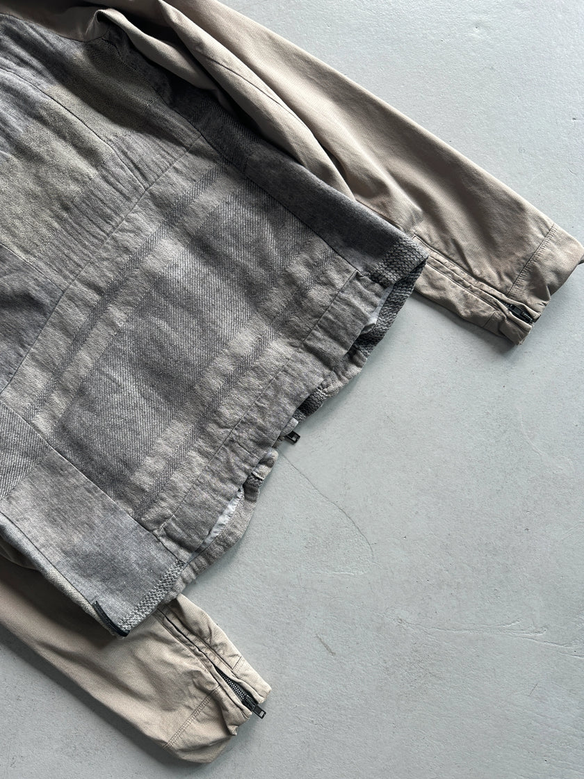 DIESEL - 2000s LINEN ZIPPED JACKET