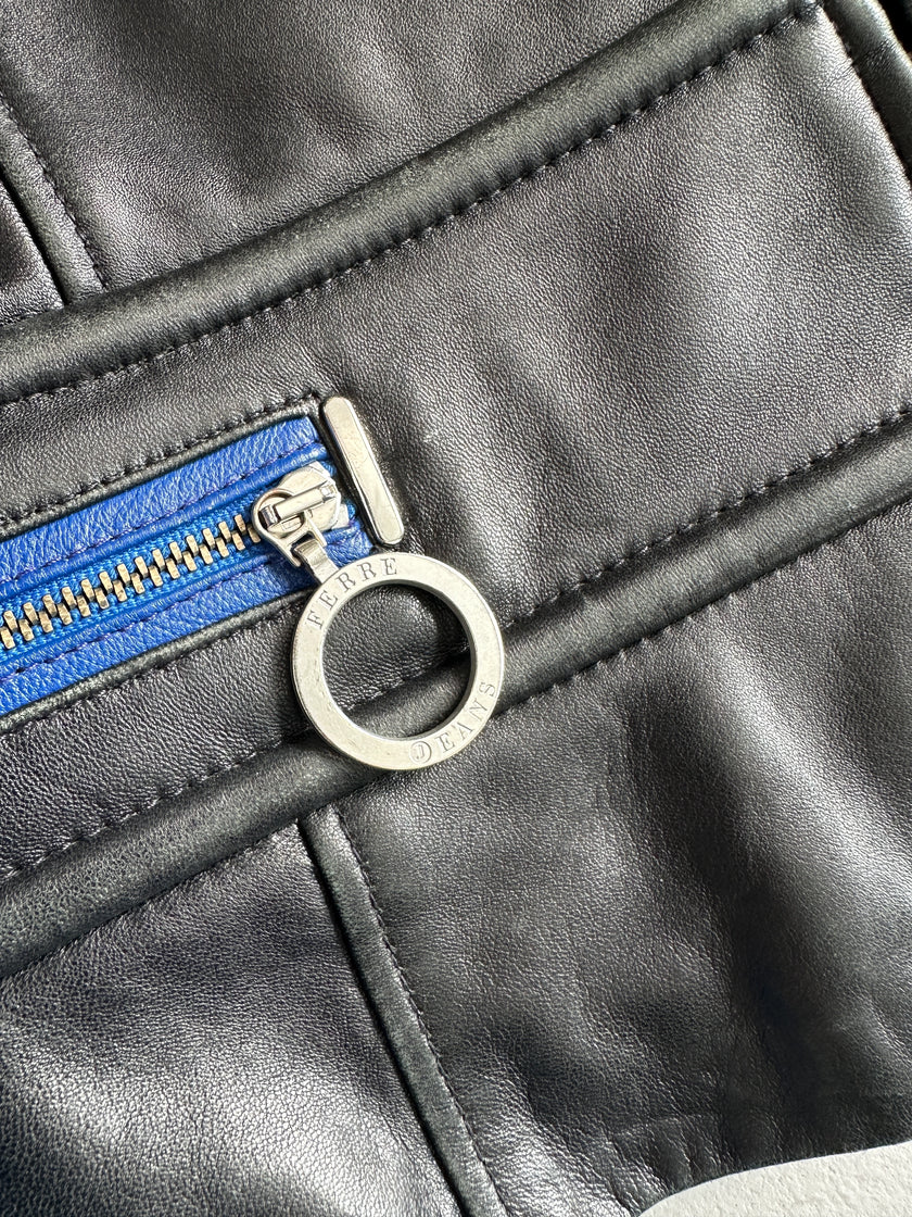 GIANFRANCO FERRÉ - 1990s BIKER LEATHER JACKET