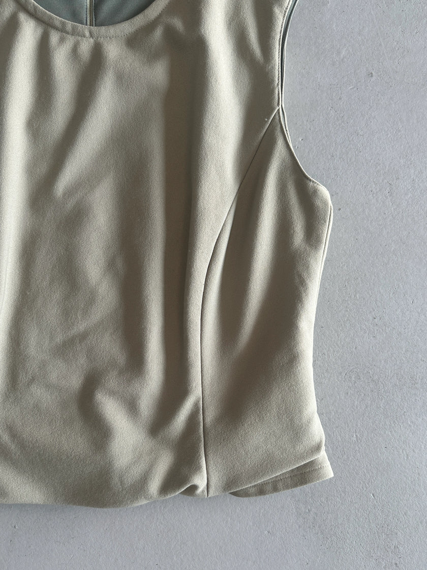 EMPORIO ARMANI - 1990s ZIPPED BACK VEST TOP