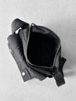 YOHJI YAMAMOTO Y'SACCS - late 1990s-2000s NYLON MESSENGER BAG WITH LEATHER FRONT PANEL