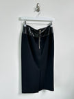 JEAN PAUL GAULTIER - A/W 1995 SAMPLE LONGUETTE SKIRT WITH LEATHER WAISTBAND