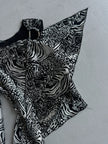 1990s ASYMMETRICAL TOP WITH FLOWING SLEEVE