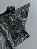 1990s ASYMMETRICAL TOP WITH FLOWING SLEEVE