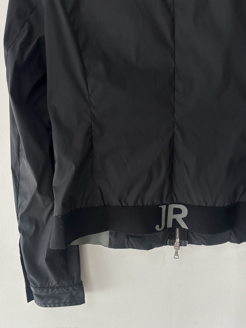 JOHN RICHMOND - early 2000s NYLON JACKET WITH TRIPLE ZIP AT COLLAR
