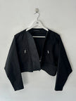 YOHJI YAMAMOTO - S/S 2014 CROPPED JACKET WITH SCULPTURAL LAPELS