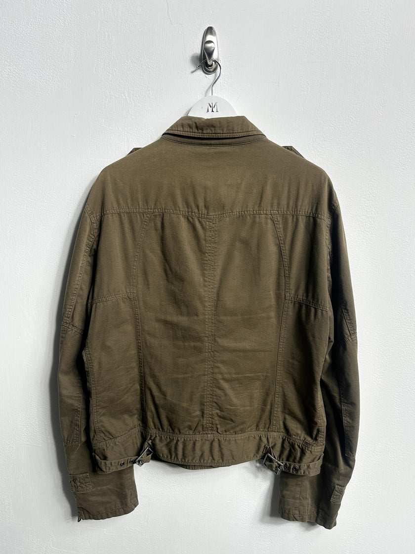 DOLCE & GABBANA - S/S 2006 TRUCKER JACKET WITH LOGO TAPE AT FRONT ZIP