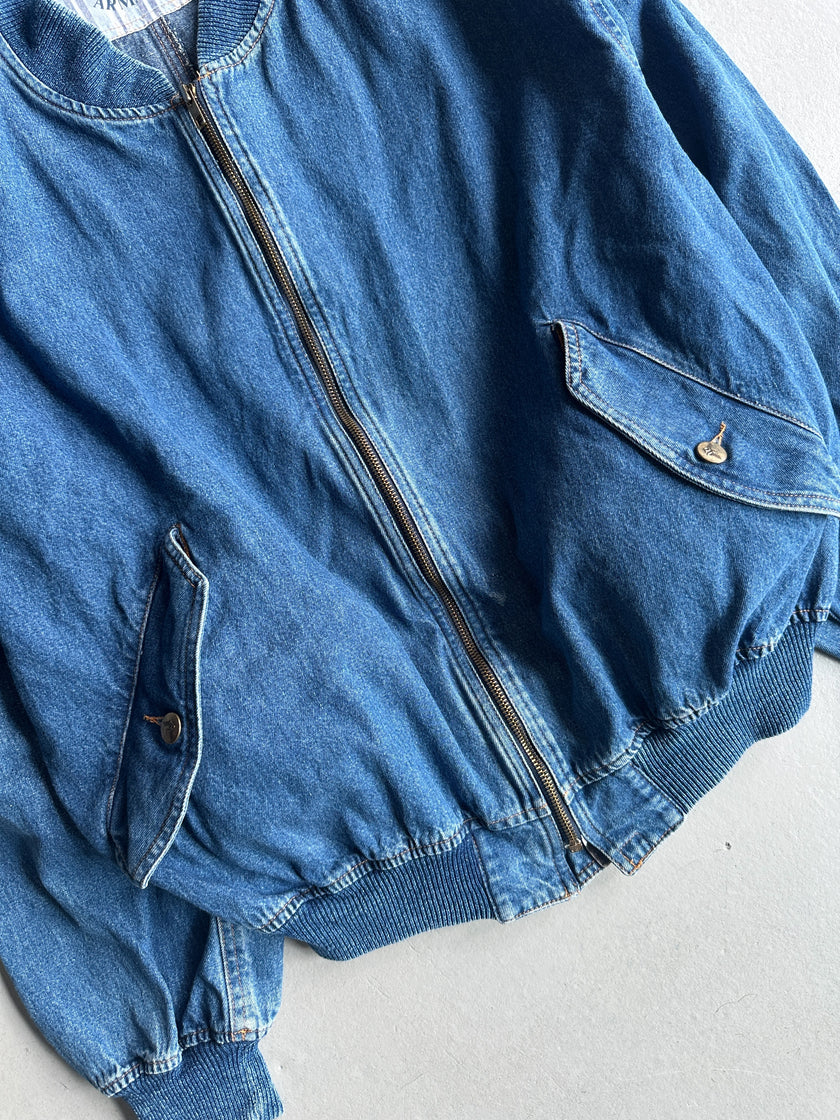 EMPORIO ARMANI - 1980s DENIM BOMBER JACKET