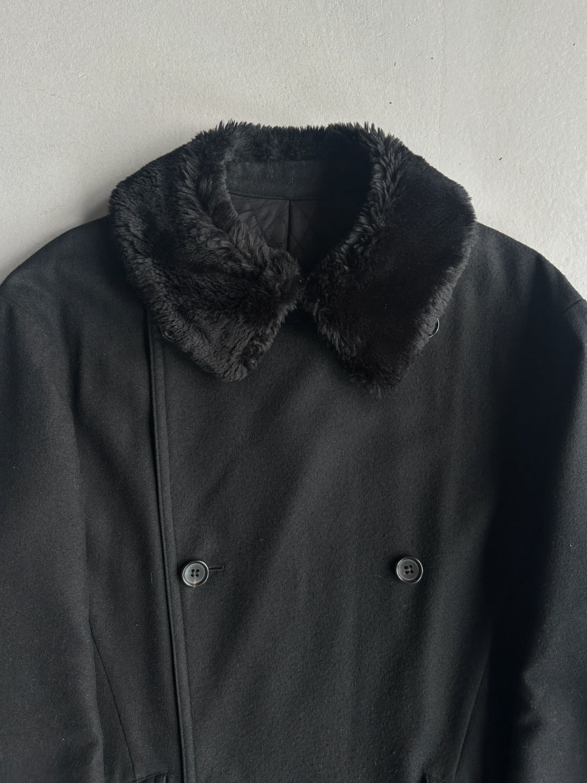YOHJI YAMAMOTO NOIR - A/W 1996 DOUBLE BREASTED LONG FUR COAT