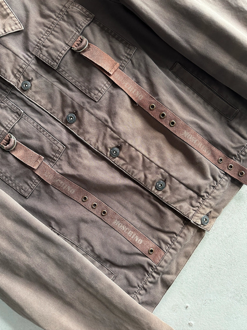 MOSCHINO - 1990s MULTI POCKET STRAIGHT FIT JACKET