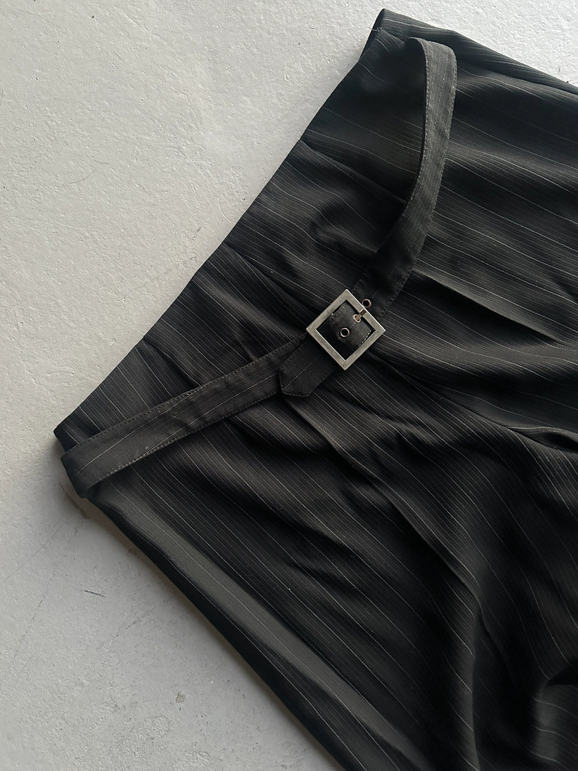 EMPORIO ARMANI - F/W 2001 PINSTRIPE SUIT WITH FLARED LEG TROUSERS