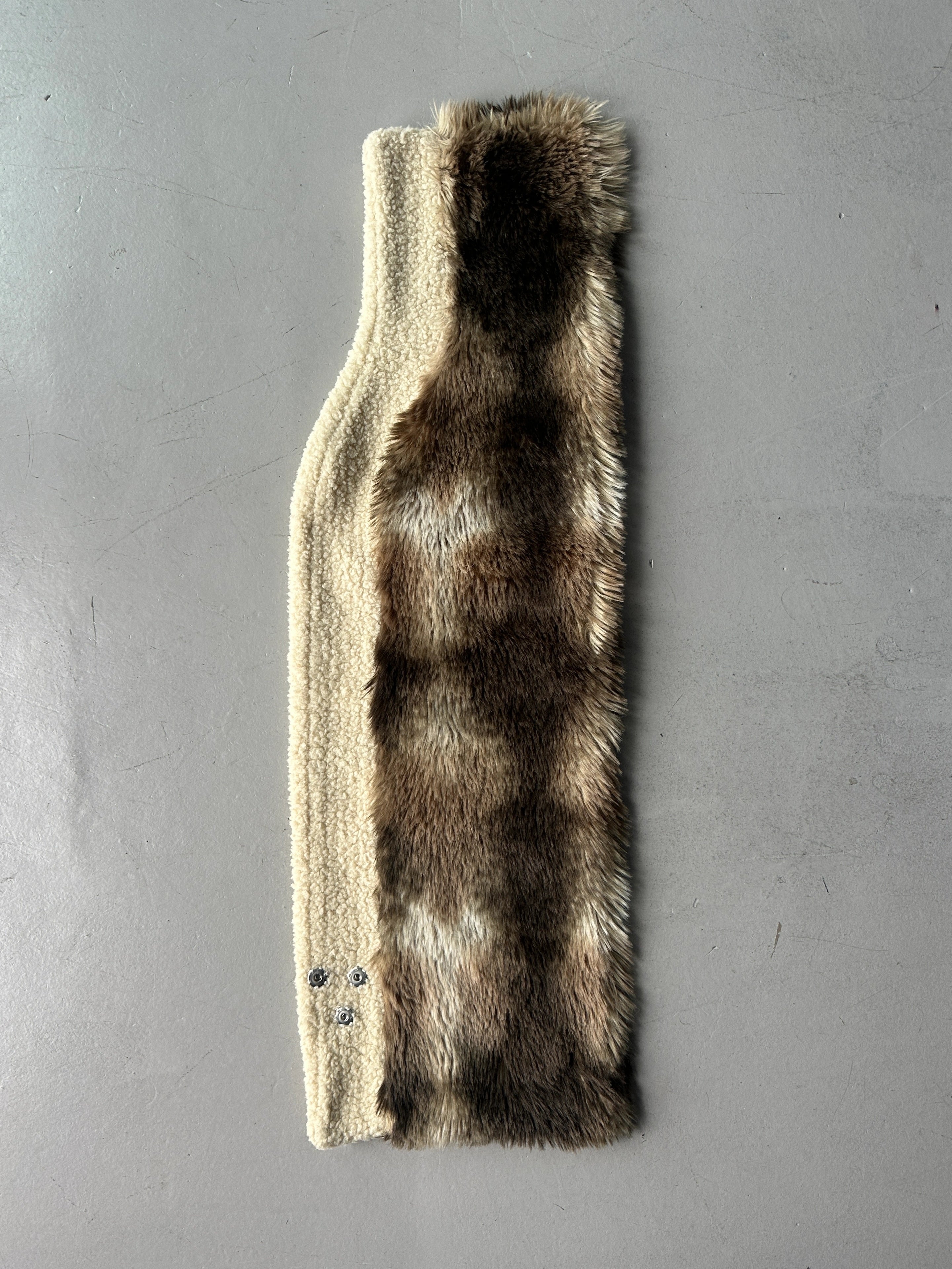 YOHJI YAMAMOTO Y's - A/W 2000 ARCHIVE MINI WRAP FUR SKIRT/COLLAR