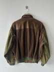 FRENCH LABEL 1980s PANELED BOMBER JACKET WITH SUEDE FRONT