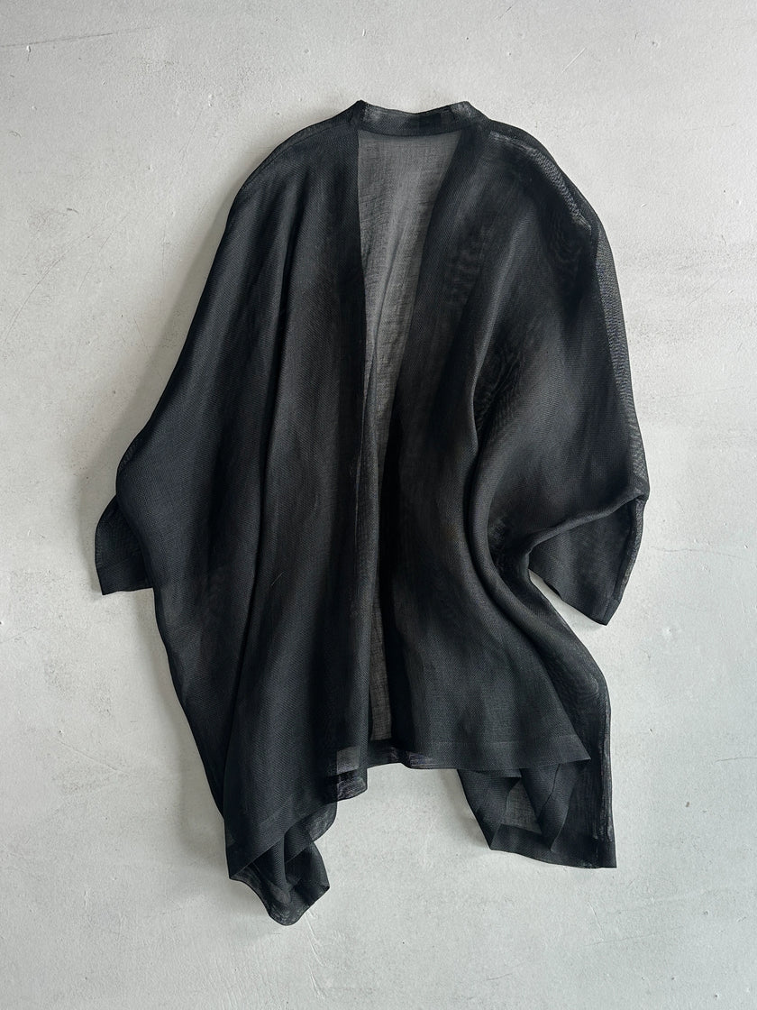 SHIRIN GUILD - 1990s CRISP MESH OPEN KIMONO