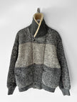 ICEBERG BY J.C. DE CASTELBAJAC - 1980s WOOL BOMBER JACKET WITH SHEARLING COLLAR