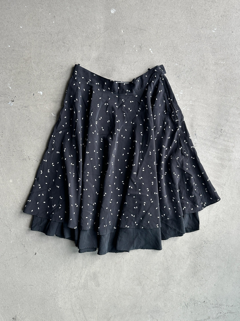 MAX MARA - 1980s SILK PLEATED SKIRT