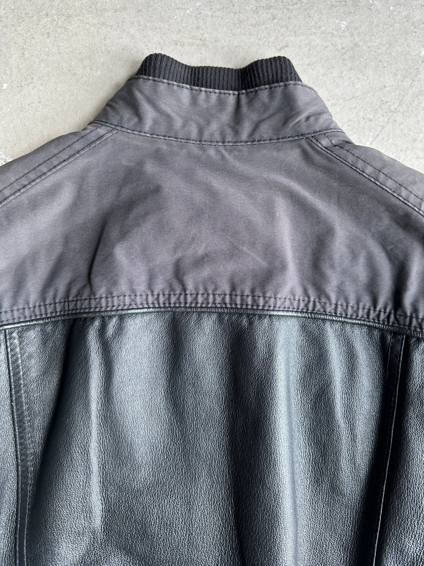 ARMANI JEANS - 1990 LEATHER BOMBER JACKET