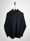 YOHJI YAMAMOTO Y's - 1980s OVERSIZED SQUARE COLLAR LONG SLEEVE TOP