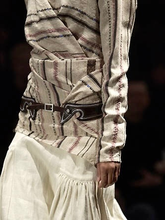 DRIES VAN NOTEN - F/W 2002 PONY HAIR LEATHER BELT