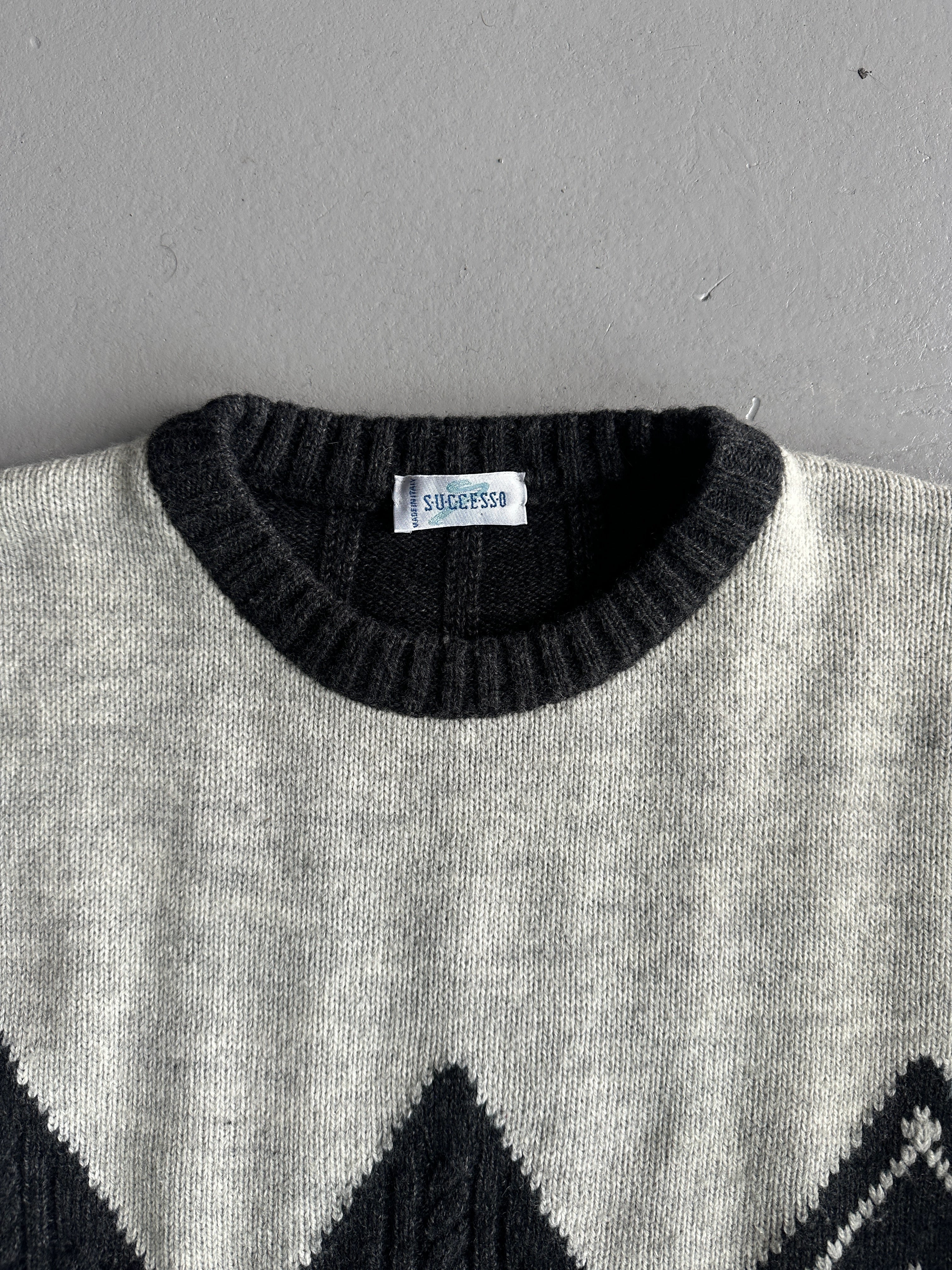 1980s ROUND NECK KNIT JUMPER