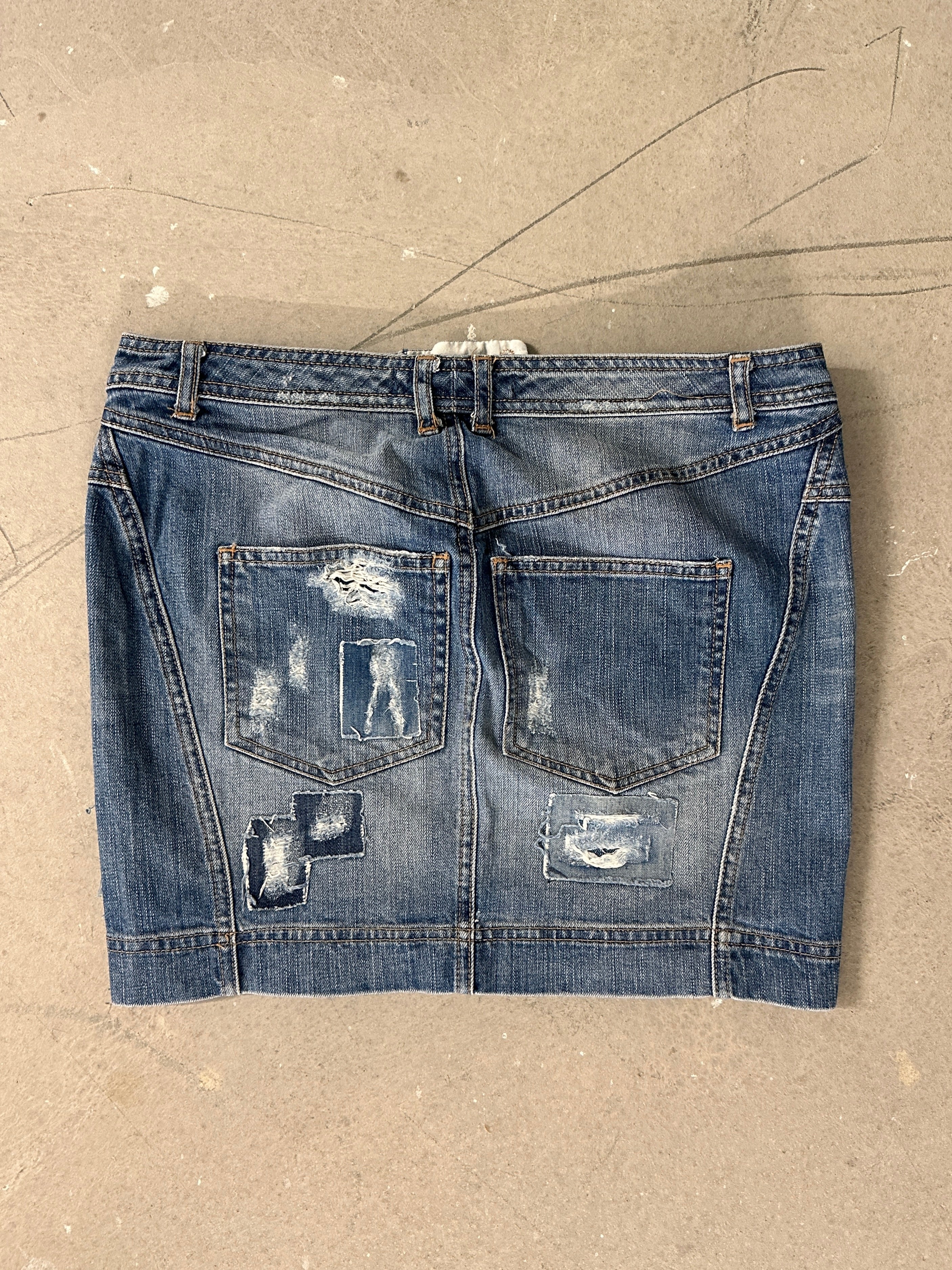 JUST CAVALLI - 2000s DENIM MINI SKIRT