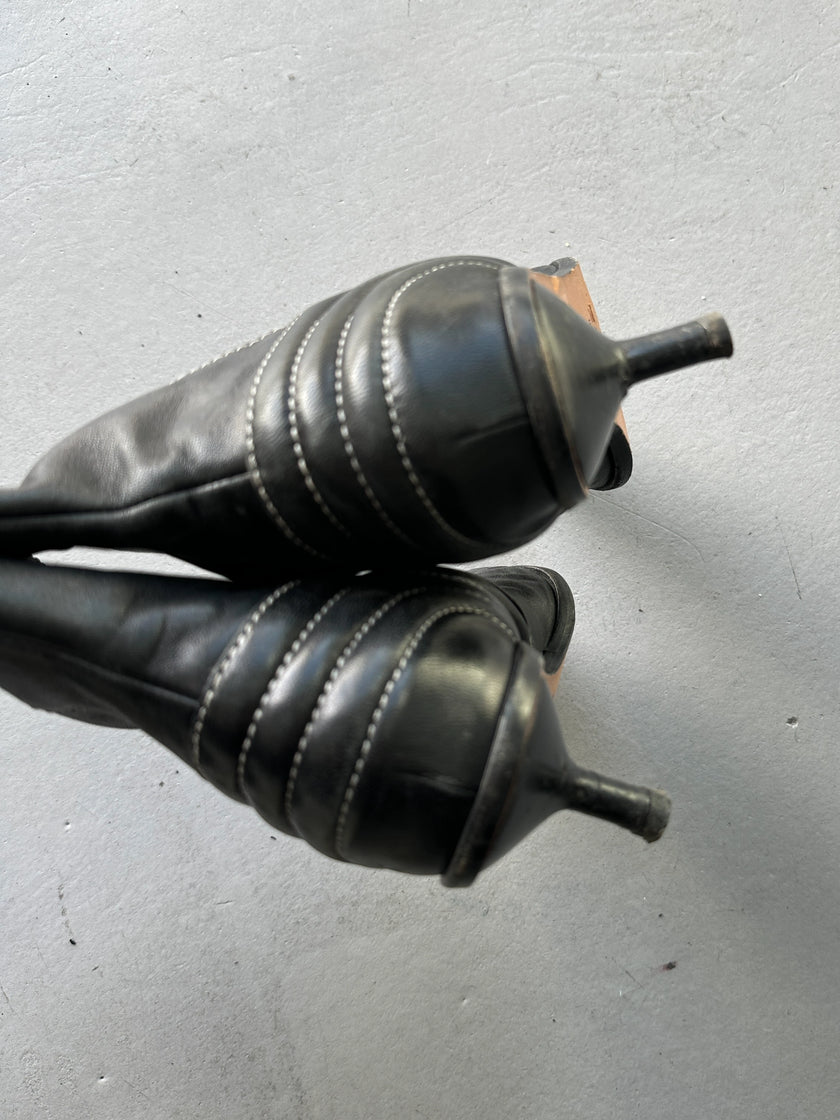 ETRO - F/W 2001 POINTED TOE KITTEN HEELS BOOTS