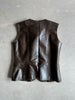 1980s LEATHER VEST GILET