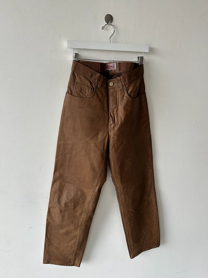 CHEVIGNON - early 1990s LEATHER TROUSERS