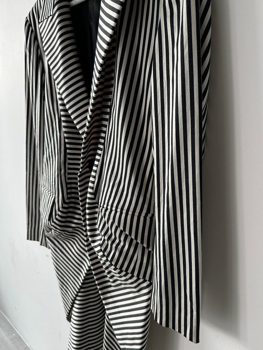 ISSEY MIYAKE - F/W 1995 TAILCOAT STRIPED BLAZER