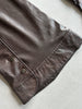 ARMANI JEANS - 2000s WIDE LEG DISTRESSED LEATHER TROUSERS
