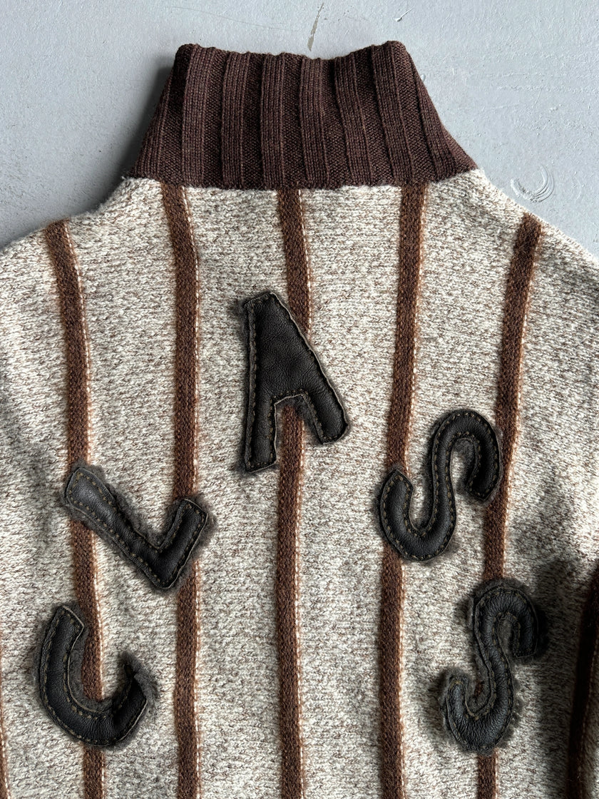 ROBERTO CAVALLI - 2000s OVERSIZED ZIPPED KNIT JUMPER