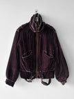 ANTONIO MARRAS - early 2000s VELVET FUNNEL NECK BOMBER JACKET