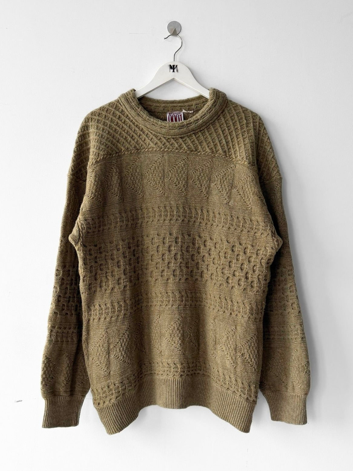 GIANFRANCO FERRÉ STUDIO 001 - 1990s CHUNKY KNIT OVERSIZED JUMPER