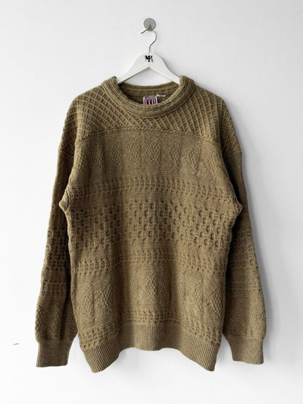 GIANFRANCO FERRÉ STUDIO 001 - 1990s CHUNKY KNIT OVERSIZED JUMPER