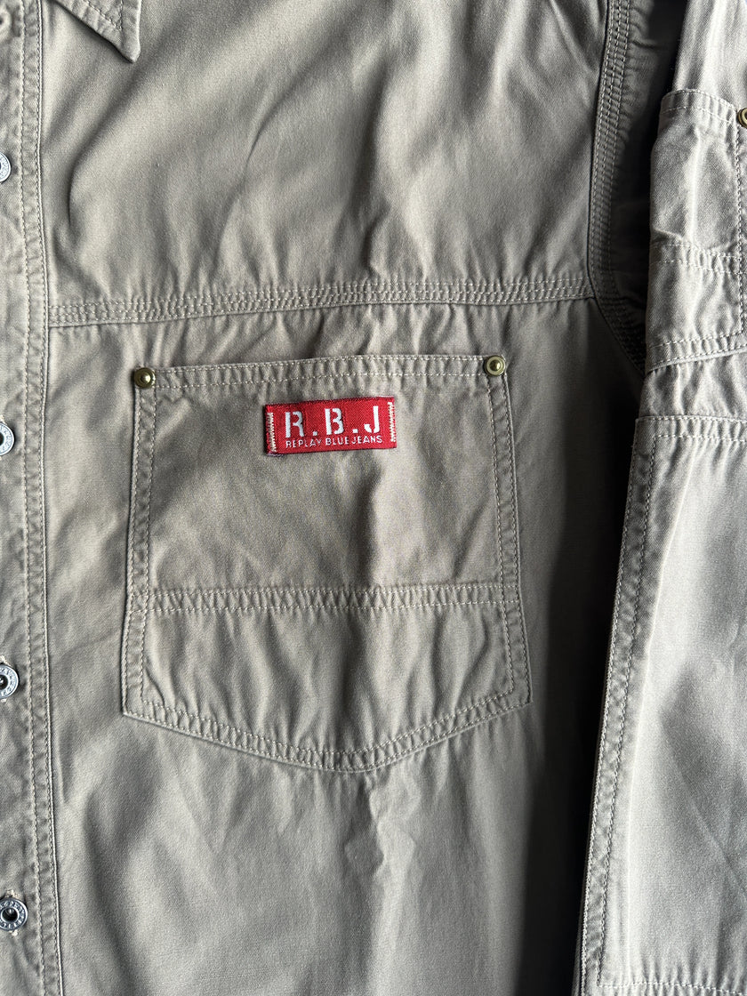 REPLAY - 2000s LONG SLEEVE SHIRT WITH CHEST POCKET
