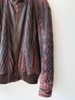 JUST CAVALLI - F/W 2008 DISTRESSED LEATHER BOMBER JACKET