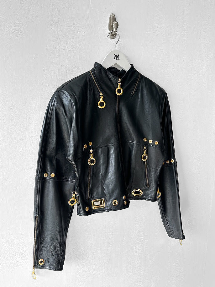 LA MATTA - early 1990s BOXY FIT LEATHER JACKET