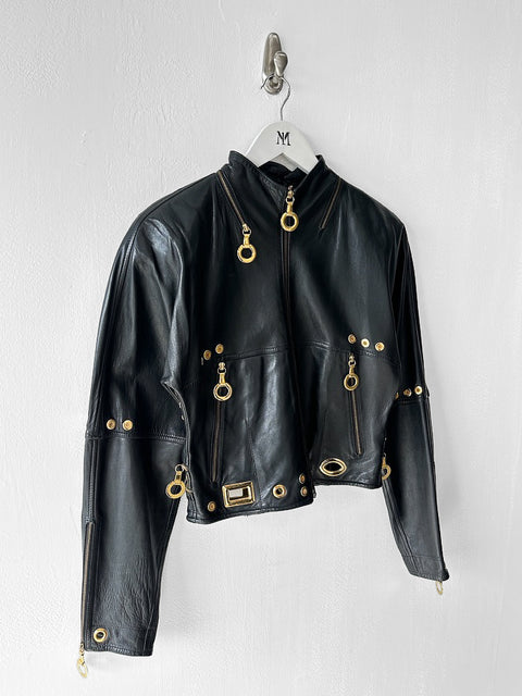 LA MATTA - early 1990s BOXY FIT LEATHER JACKET