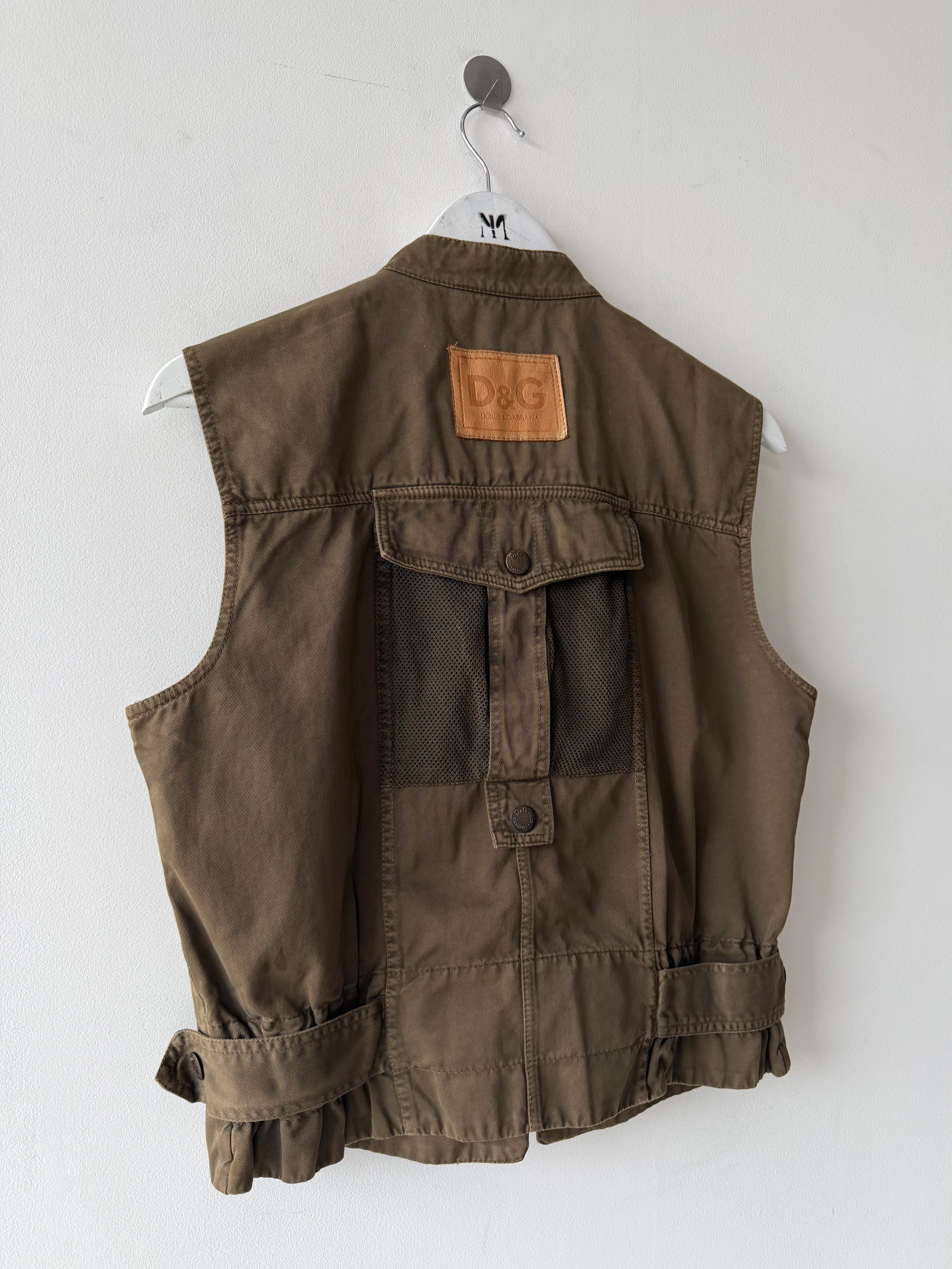 DOLCE & GABBANA -S/S 2003 CARGO ZIPPED VEST GILET