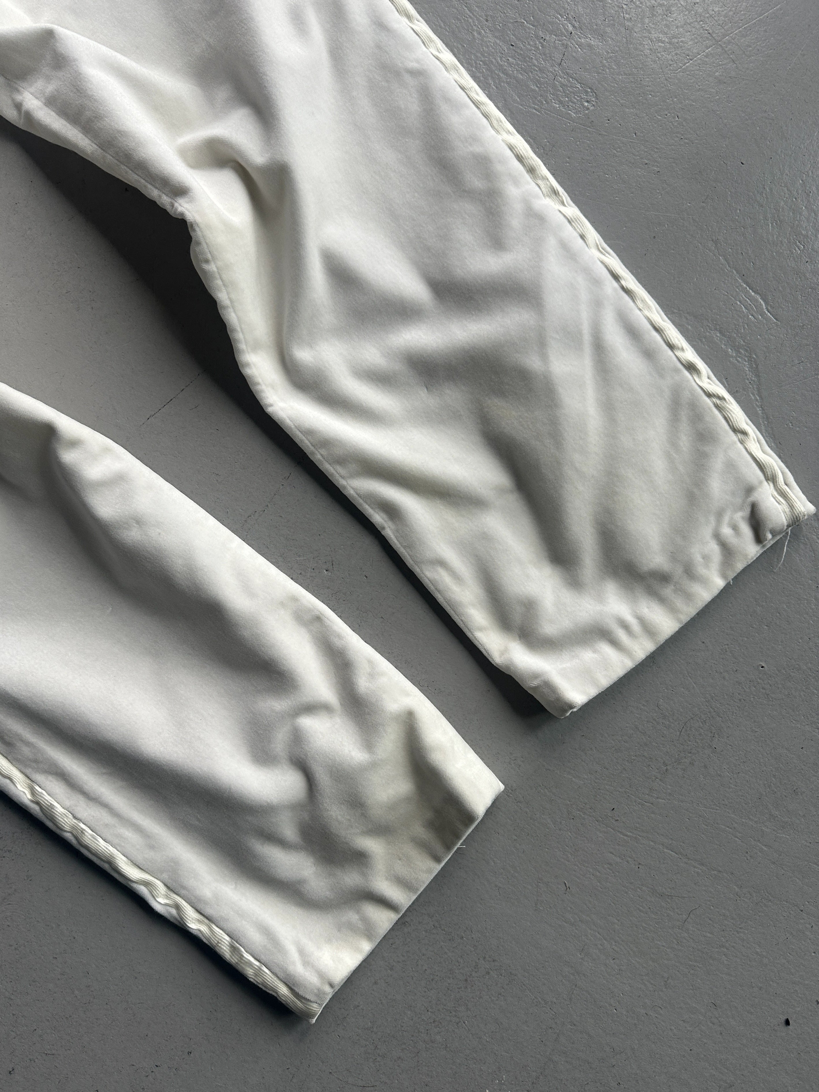 DOLCE & GABBANA - early 2000s STRAIGHT FIT TROUSERS WITH SILK BAND AT WAIST