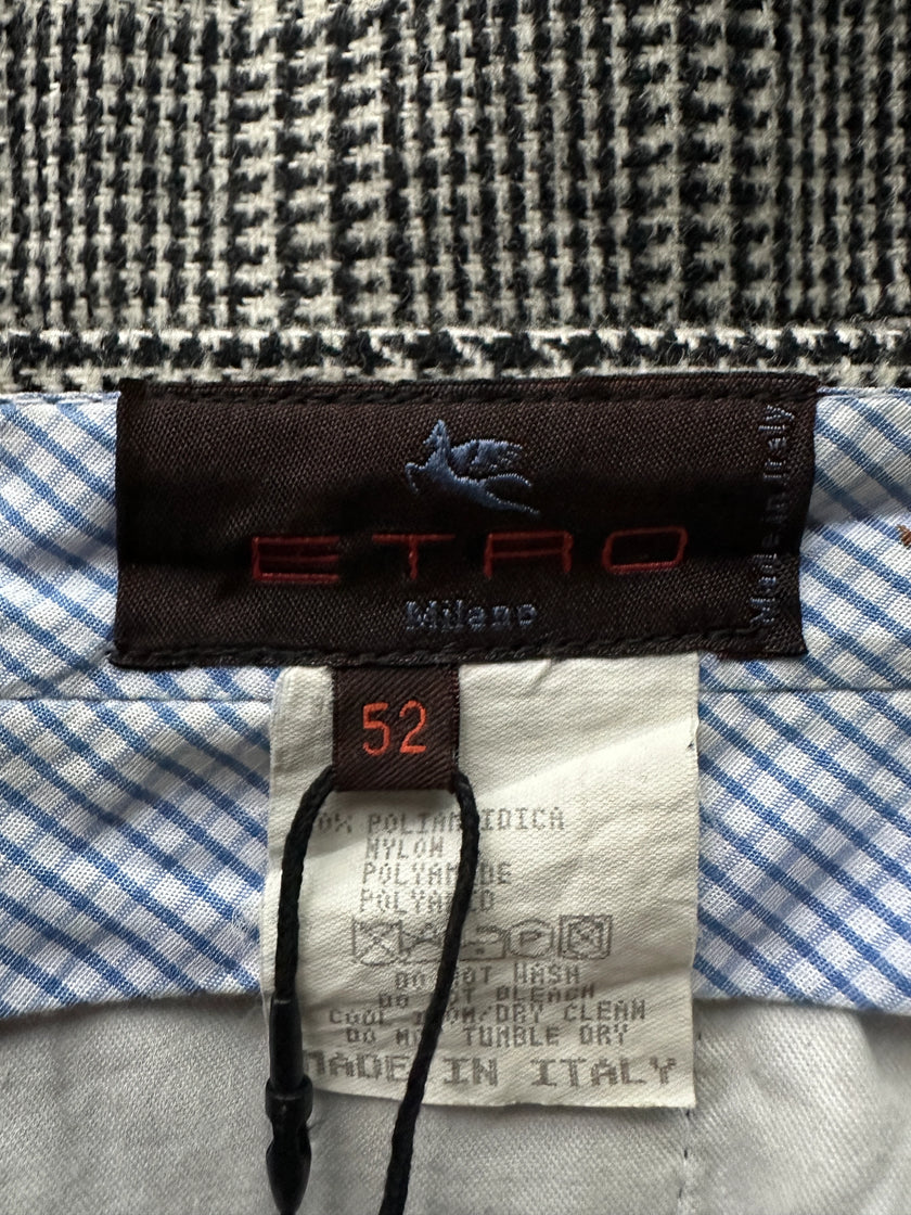 ETRO - 1990s CHECKED PLAID TAILORED TROUSERS