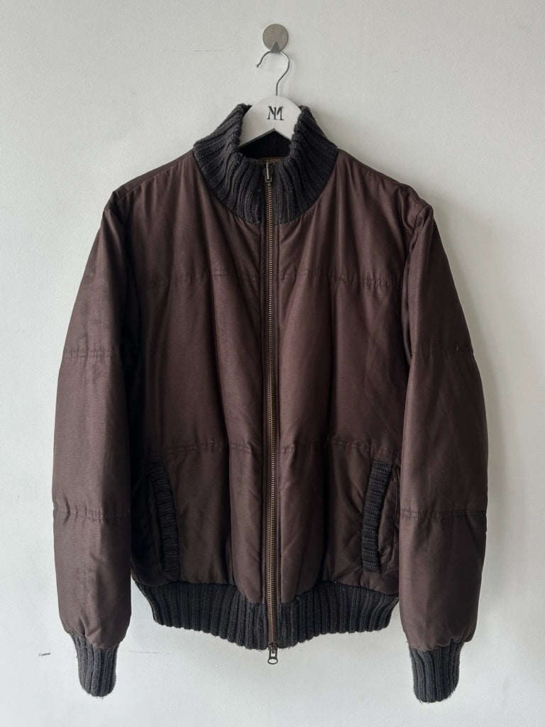 ROBERTO CAVALLI - 1990s BOMBER JACKET WITH KNITTED COLLAR