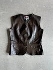 1980s LEATHER VEST GILET