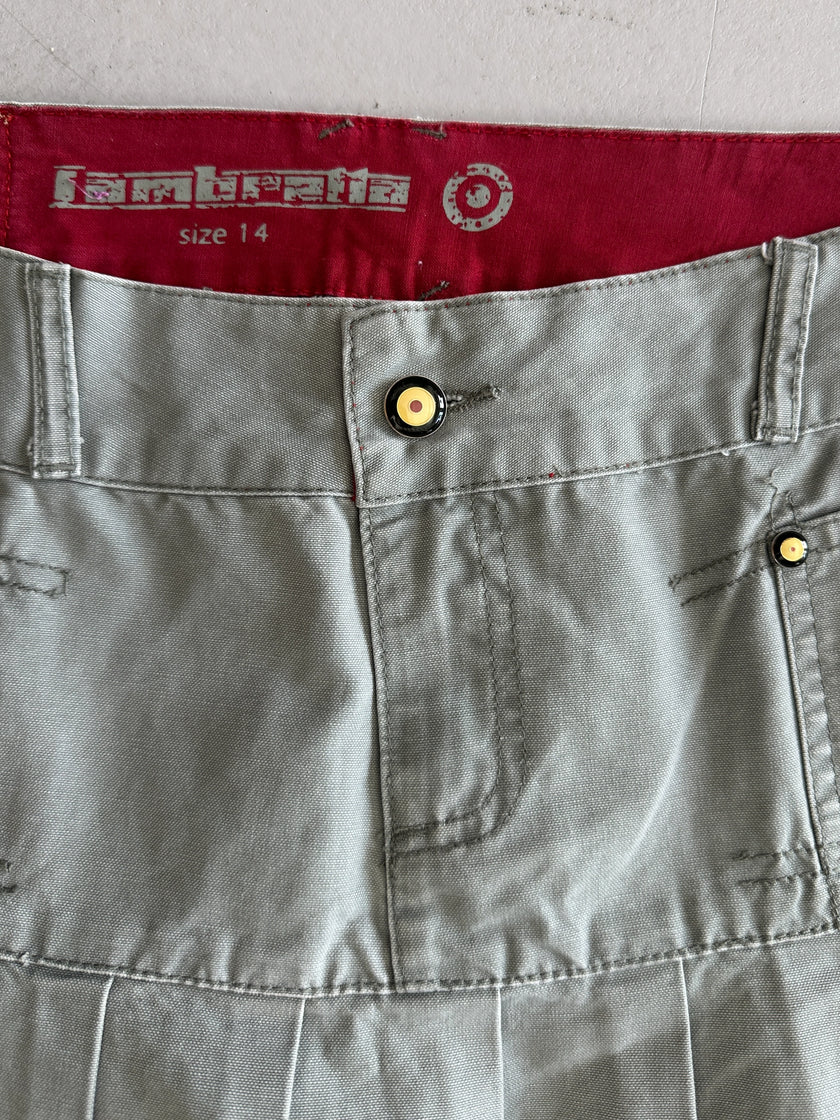 2000s PLEATED CARGO MINI SKIRT