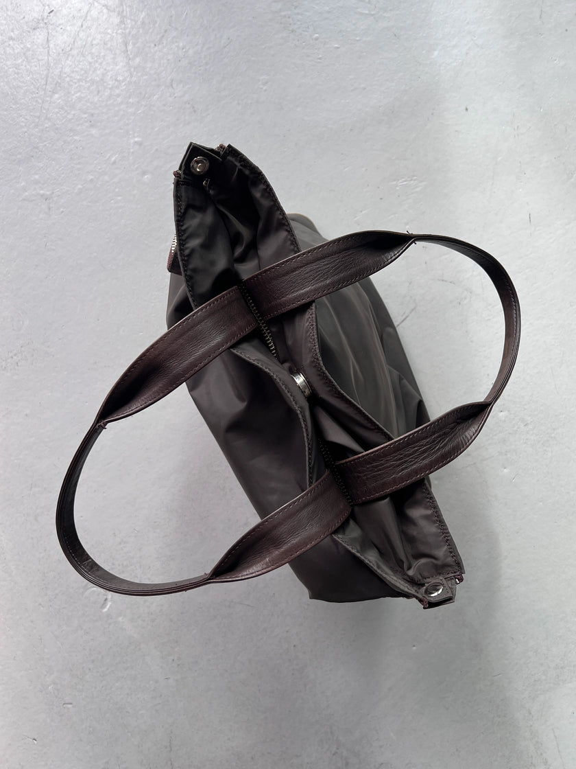 YOHJI YAMAMOTO Y'SACCS - 1990s 2 IN 1 LEATHER AND NYLON BAG