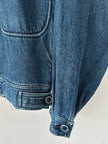 BONEVILLE BY MASSIMO OSTI - 1980s OVERSIZED DENIM BOMBER JACKET